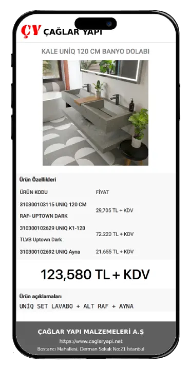 Kale Eviye Ürün Kodu